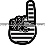 Country Map Nation National Emblem United States Hand Number One Country Finger Design Element Flag American USA US America Badge Symbol Icon Global Official Sign Design Logo Clipart SVG