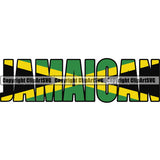 Country Map Nation National Jamaica Color Letter Design Element Emblem Badge Symbol Jamaican Rasta Reggae Rastafari Caribbean Island Global Official Sign Logo Clipart SVG