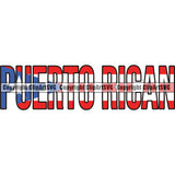 Country Map Nation National Puerto Rico Word Color Design Flag Quote Text Emblem Badge Rican Symbol Latin Latina Spanish Caribbean Island Icon Global Sign Logo Clipart SVG