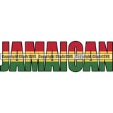 Country Map Nation National Color Jamaican Design Element Word Quote Emblem Jamaican Rasta Reggae Rastafari Caribbean Island Vector Badge Symbol Icon Global Official Sign Logo Clipart SVG