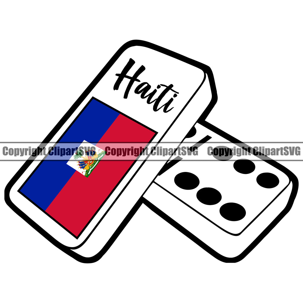 Country Map Nation National Haiti Dominoes Quote Color Design Element Haitian Flag Emblem Badge Symbol Icon Global Official Sign Logo Clipart SVG
