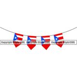 Country Map Nation National Puerto Rico Banner Hanging Color Design Element Flag Emblem Badge Rican Symbol Latin Latino Global Official Sign Logo Latina Spanish Caribbean Island Icon Clipart SVG