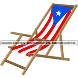 Country Map Nation National Puerto Rico Beach Chair Color Design Element Flag Emblem Badge Rican Symbol Latin Latino Latina Caribbean Island Icon Global Official Logo Clipart SVG