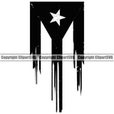 Country Map Nation National Puerto Rico Distressed White Design Element Flag Emblem Badge Rican Symbol Latin Latino Latina Spanish Caribbean Icon Global Official Logo Clipart SVG