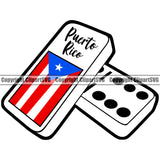 Country Map Nation National Puerto Rico Flag Emblem Badge Dominoes White Color Design Element Color Rican Symbol Latin Latino Latina Spanish Caribbean Island Icon Global Official Sign Logo Clipart SVG