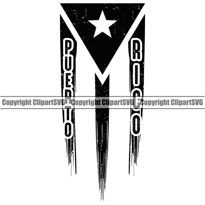 Country Map Nation National Puerto Rico Down Distressed Quote Text Design Element Flag Emblem Badge Rican Symbol Latin Latino Latina Caribbean Island Icon Official Sign Logo Clipart SVG