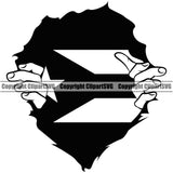 Country Map Nation National Puerto Rico Hand Hands Rip Ripping Pull Shirt Hole Flag Design Element Emblem Badge Rican Symbol Latin Latino Latina Spanish Caribbean Icon Global Official Sign Logo Clipart SVG