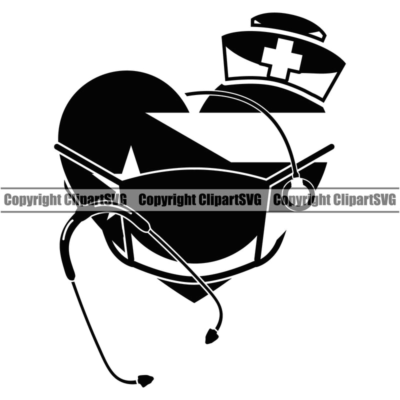 Country Map Nation National Puerto Rico Nurse Heart And Black Mask Design Element Flag Emblem Badge Rican Symbol Latin Latino Latina Spanish Caribbean Island Icon Global Official Sign Logo Clipart SVG