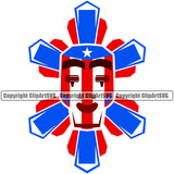 Country Map Nation National Puerto Rico Flag Statue Color Design Element Emblem Badge Rican Symbol Latin Latino Latina Spanish Caribbean Island Icon Global Official Sign Design Logo Clipart SVG