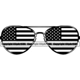 Country Map Nation National Emblem United States Sunglasses Aviator Design Element Flag American USA US America Badge Symbol Icon Global Official Sign Design Logo Clipart SVG