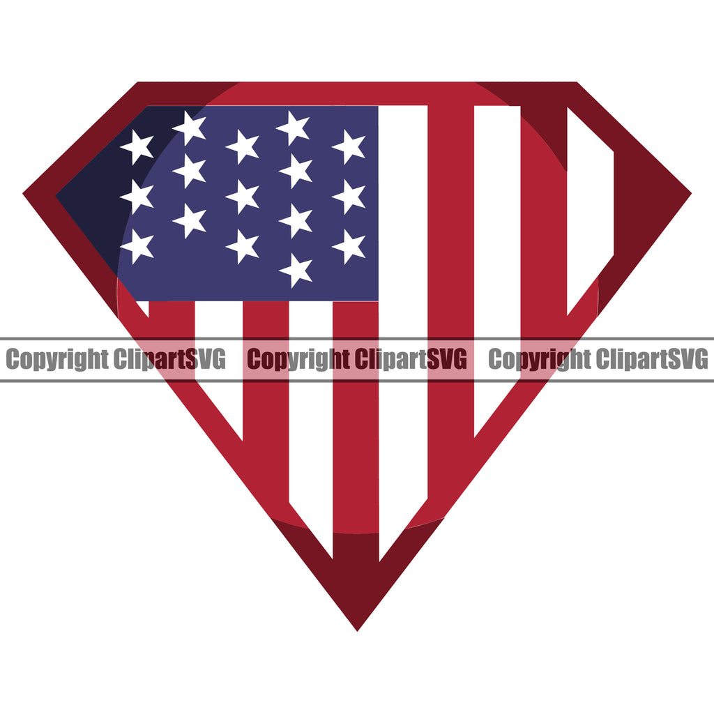 Country Map Nation Emblem United States Flag American Diamond Distressed Color Design Element USA US America Badge Symbol Icon Global Official Sign Design Logo Clipart SVG