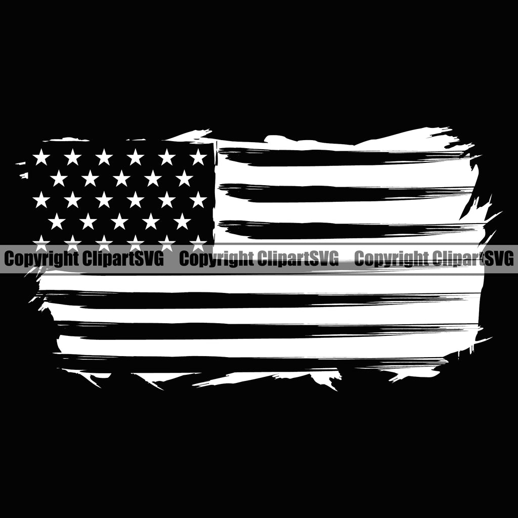 Country Map Nation Emblem United States Flag Distressed Black ...