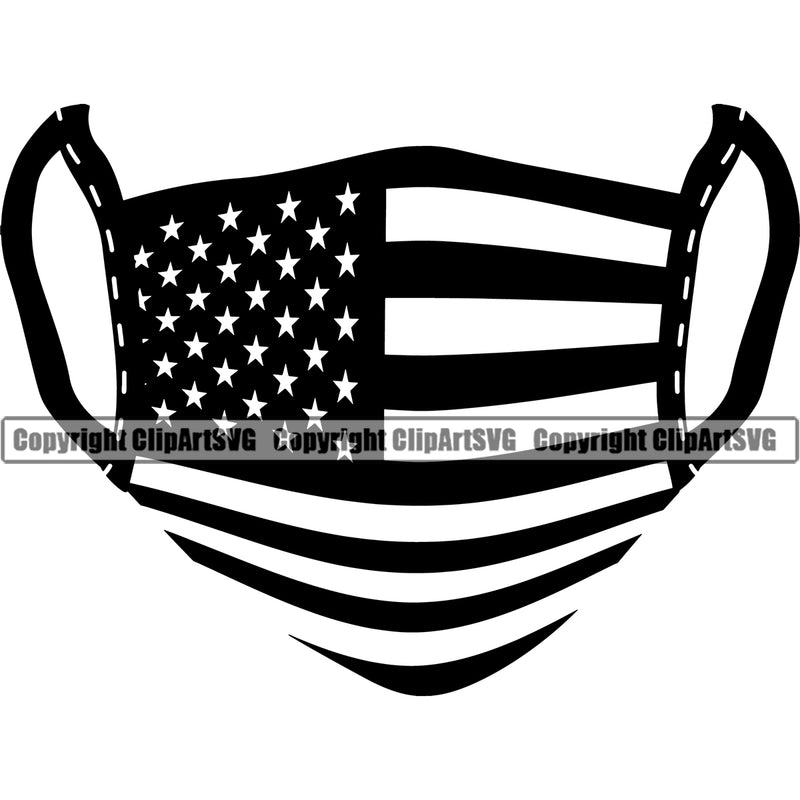 Country Map Nation National Emblem United States Flag Black Color Mask Design Element American USA US America Badge Symbol Icon Global Official Sign Design Logo Clipart SVG