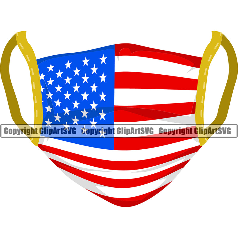 Country Map Nation National Emblem United States Flag American USA Gold And Colorful Mask Design Element America Badge Icon Global Official Sign Design Logo Clipart SVG