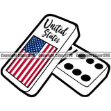 Country Map Nation National Emblem United States Quote Text Dominoes Design Element Flag American USA US America Badge Symbol Icon Global Official Sign Design Logo Clipart SVG