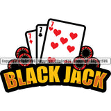 Casino Gamble Gambling Gambler Las Vegas Poker Game Playing Cards Blackjack Full House Casino Color Quote Text Design Element Chips Win Money Bet Betting Design Logo Clipart SVG