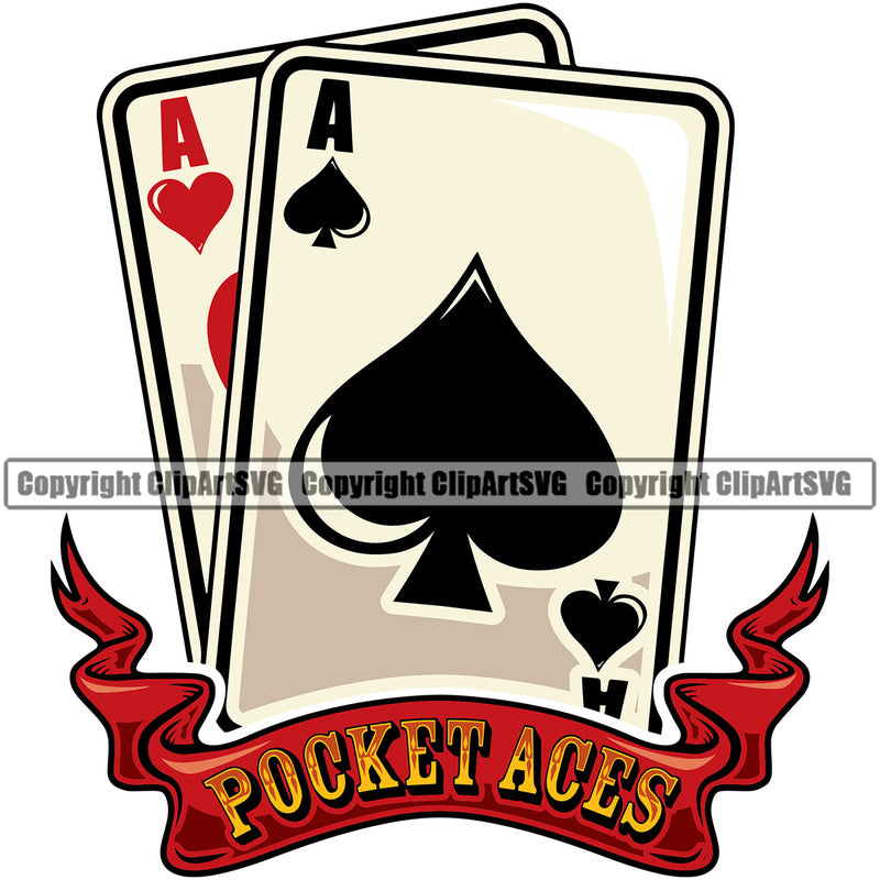 Poker ACES Quote Poker Card Color Design Element White Background Casino Texas Hold EM Game Gamble Gabler Gambling Winner Play Bet Win Las Vegas Jackpot Chip Art Design Logo  Clipart SVG