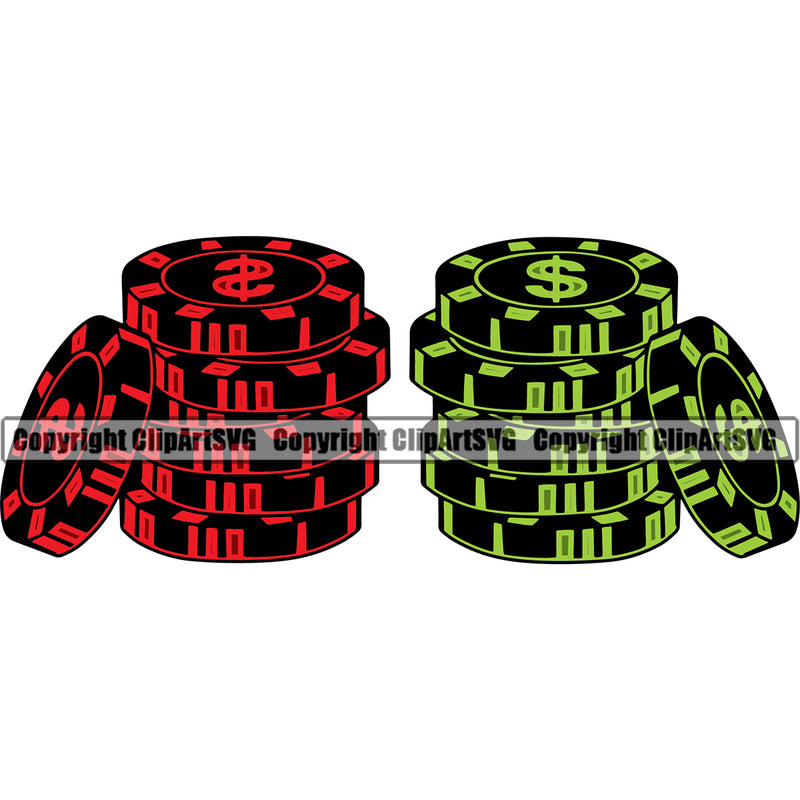 Game Lot Of Poker Chips On Floor Vector Color Design Element White Background Casino Texas Hold EM Game Gamble Gabler Gambling Winner Play Bet Win Las Vegas Jackpot Chip Art Design Logo  Clipart SVG