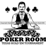 Casino Gamble Gambling Gambler Las Vegas Poker Game Chips Dealer Casino Poker Room Texas Hold'EM Tournament Quote Text Design Element Boy Man Win Money Bet Betting Design Logo Clipart SVG