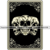 Skull Skeleton Head Design On Poker Game Cards Vector Design Element Casino Texas Hold EM Game Gamble Gabler Gambling Winner Play Bet Win Las Vegas Jackpot Chip Art Design Logo  Clipart SVG