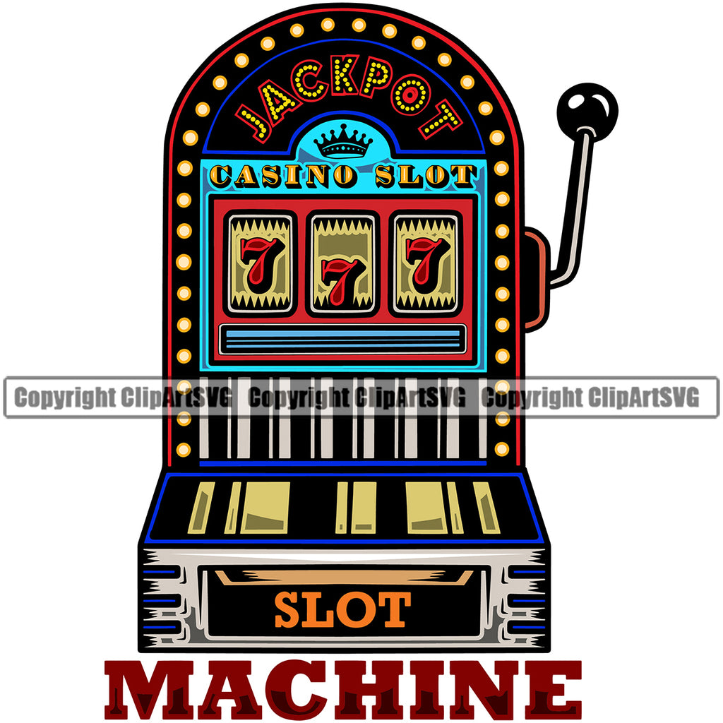 Slot Machine Quote 777 Triple Seven White Background Color Design ...