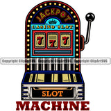 Slot Machine Quote 777 Triple Seven White Background Color Design Element Casino Game Play Gambling Lucky Luck Jackpot Win Las Vegas Money Gamble Winner Win Bet Spin 777 Art Logo Clipart SVG
