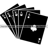 Games Poker Card Black Color Design Element Casino Texas Hold EM Game Gamble Gabler Gambling Winner Play Bet Win Las Vegas Jackpot Chip Art Design Logo  Clipart SVG