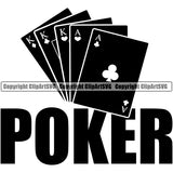 Poker Quote Casino Black Color Cards Design Element Texas Hold EM Game Gamble Gabler Gambling Winner Play Bet Win Las Vegas Jackpot Chip Art Design Logo  Clipart SVG