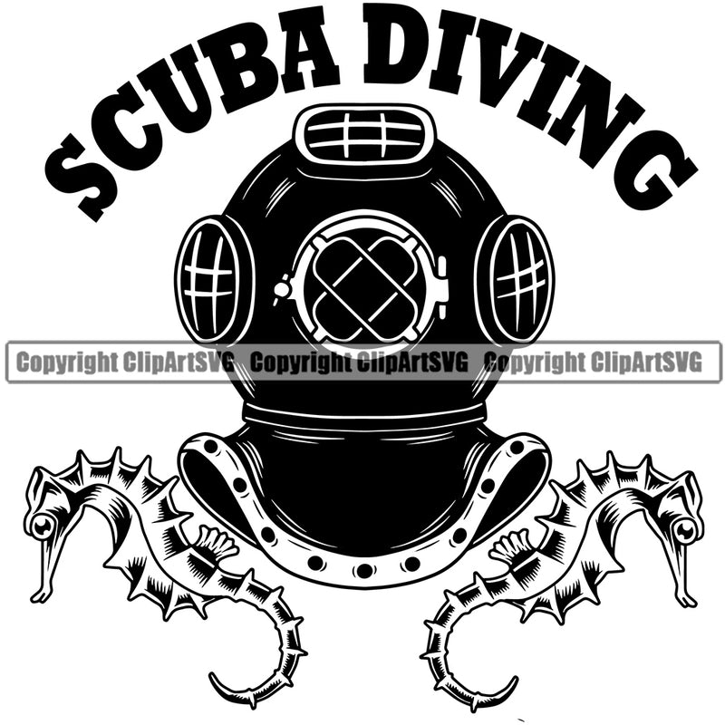 Scuba Diving Color Quote Helmet Vector Design Element Water Ocean Sea Nature Marine Reef Swim Snderwater Scuba Sport Dive Diver Snorkel Boat Fishing Fish Art Logo Clipart SVG