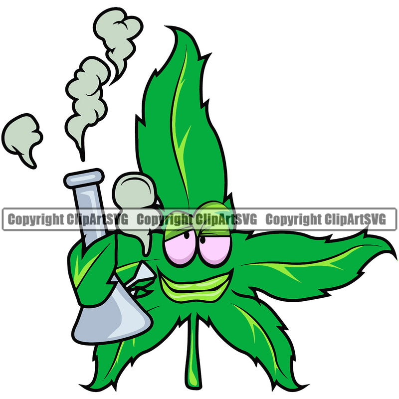 Marijuana Holding Weed Smoking Pink Eyes Design Element Color Leaf White Background Legalize Pot Organic Leaf Medical Medicine Health Herb Plant Cannabis Hemp Drug Grass Weed THC Legal Art Logo Clipart SVG