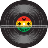 Hobby Marijuana Reggae Album Logo Design Element White Background Legalize Pot Organic Leaf Medical Medicine Health Herb Plant Cannabis Hemp Drug Grass Weed THC Legal Art Logo Clipart SVG