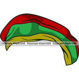 Marijuana Raggae Color Hat Design Element White Background Legalize Pot Organic Leaf Medical Medicine Health Herb Plant Cannabis Hemp Drug Grass Weed THC Legal Art Logo Clipart SVG