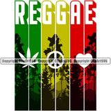 Reggae Color Quote Flag Design Element Marijuana Legalize Pot Organic Leaf Medical Medicine Health Herb Plant Cannabis Hemp Drug Grass Weed THC Legal Art Logo Clipart SVG