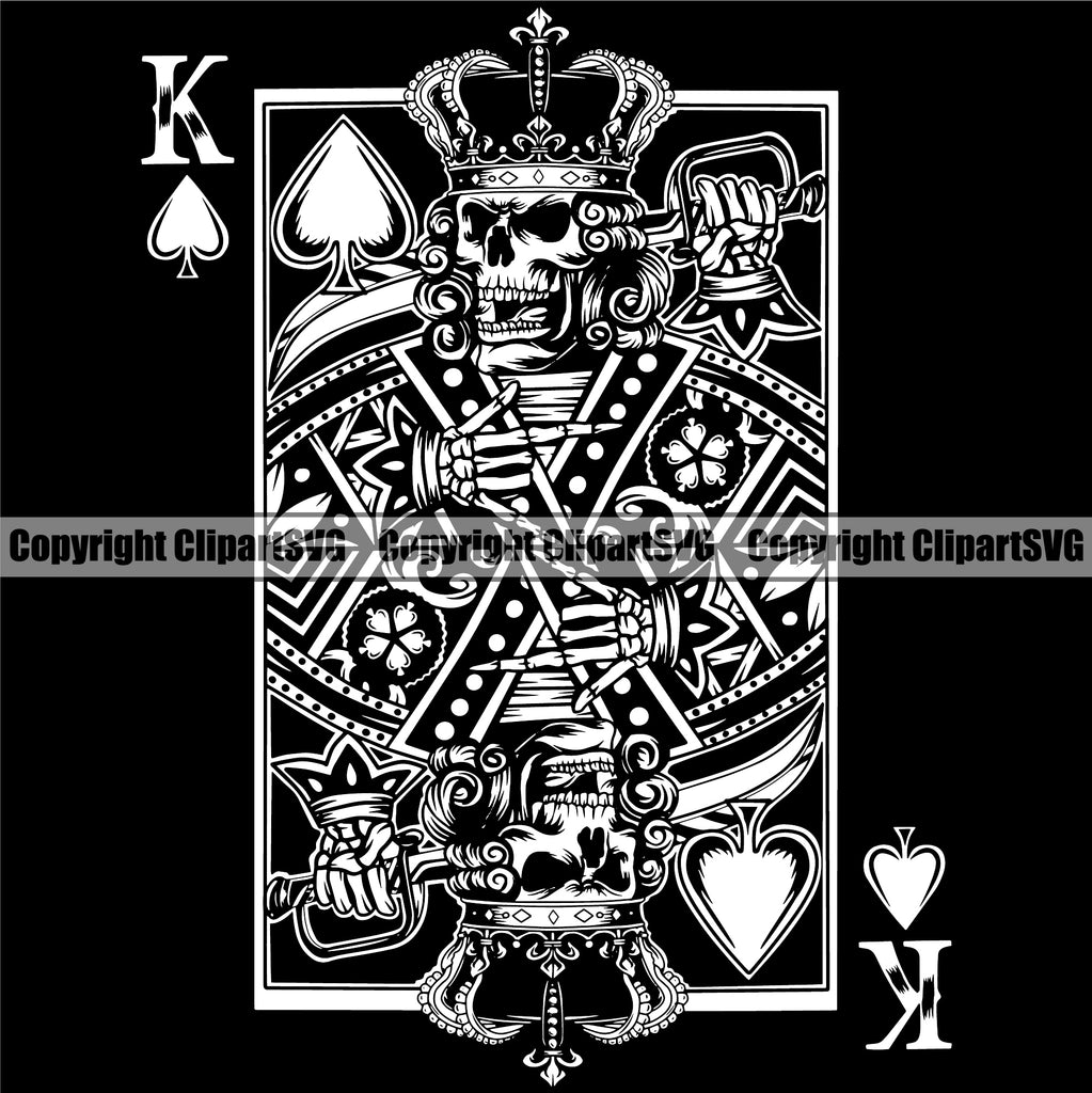 Skull Skeleton One Poker Cards Black Background Design Element Casino Texas Hold EM Game Gamble Gabler Gambling Winner Play Bet Win Las Vegas Jackpot Chip Art Design Logo  Clipart SVG