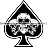 Hobby Poker Playing Card Ace Of Spades Skull Skeleton White Background Poker Casino Texas Hold EM Game Gamble Gabler Gambling Winner Play Bet Win Las Vegas Jackpot Chip Art Design Logo  Clipart SVG