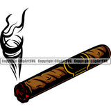 Smoking Cigar Smoking Color Design Element White Background Health Tobacco Quit Quitting Smoke Awareness Disease Addiction Smoker Addicted Addict Art Logo Clipart SVG