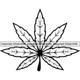 Marijuana Leaf Black And White Color White Background Legalize Pot Organic Leaf Medical Medicine Health Herb Plant Cannabis Hemp Drug Grass Weed THC Legal Art Logo Clipart SVG