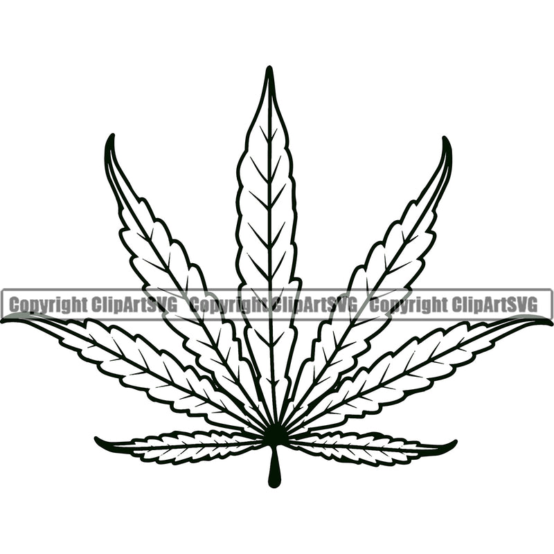 Hobby Marijuana Smoking Leaf Black And White Color Design Element Legalize Pot Organic Leaf Medical Medicine Health Herb Plant Cannabis Hemp Drug Grass Weed THC Legal Art Logo Clipart SVG