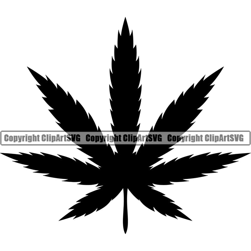 Hobby Smoking Leaf Black Color Marijuana Legalize Pot Organic Leaf White Background Medical Medicine Health Herb Plant Cannabis Hemp Drug Grass Weed THC Legal Art Logo Clipart SVG