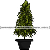 Marijuana Plant On Tob Leaf Design Element Legalize Pot Organic Leaf Medical Medicine Health Herb Plant Cannabis Hemp Drug Grass Weed THC Legal Art Logo Clipart SVG