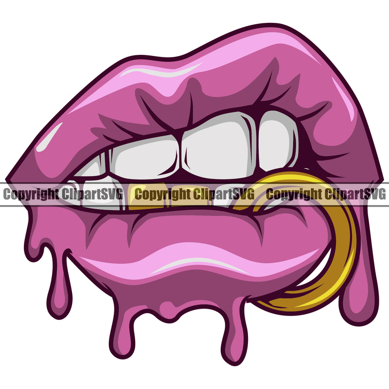 Lips Gold Teeth Bottom Ring Dripping Design Element Face Male Man Boy Mouth Position Head Cartoon Character Mascot Creation Create Gangster Grill Thug Mean Mug Bling Jewelry Artwork Creator Company Logo Clipart SVG