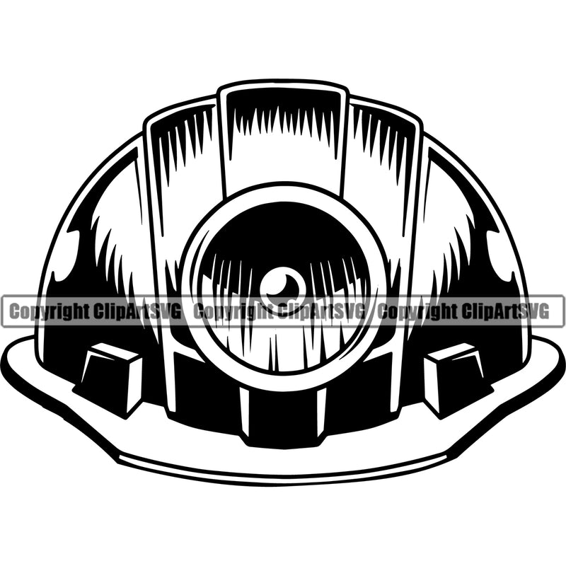 Mining Miner Mine Coal Mineral Industry Mining Helmet Light Logo Design Element Equipment Industrial Machine Machinery Dig Construction Supplement Art Design Logo Clipart SVG