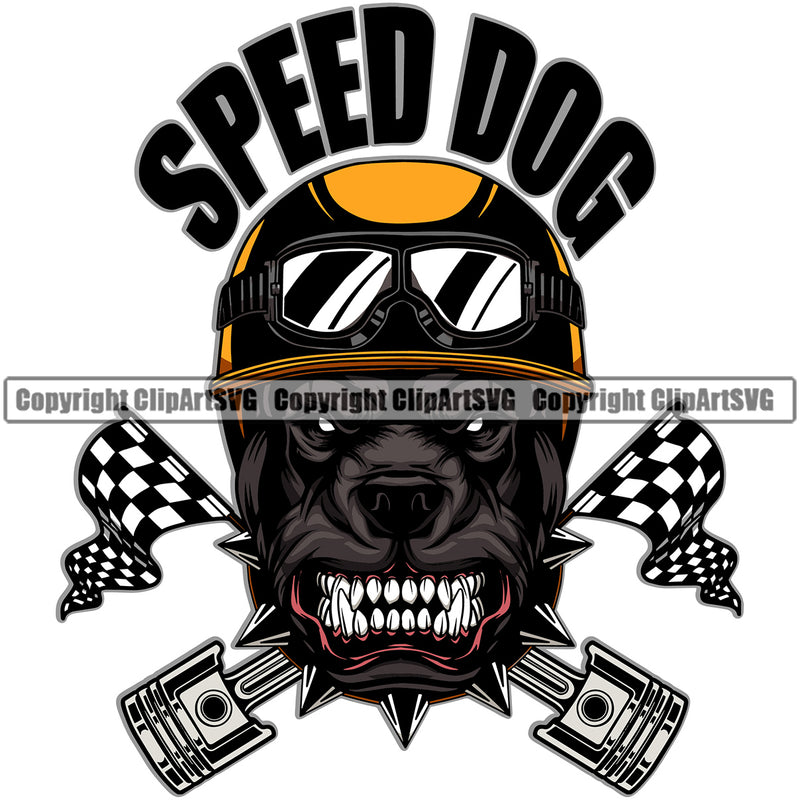 Motorcycle Bike Biker Cycle Chopper Racing Pit Bull Speed Dog Quote Color Text Design Element Motorbike Ride Rider Racer Rider Transportation Vehicle Art Design Logo Clipart SVG