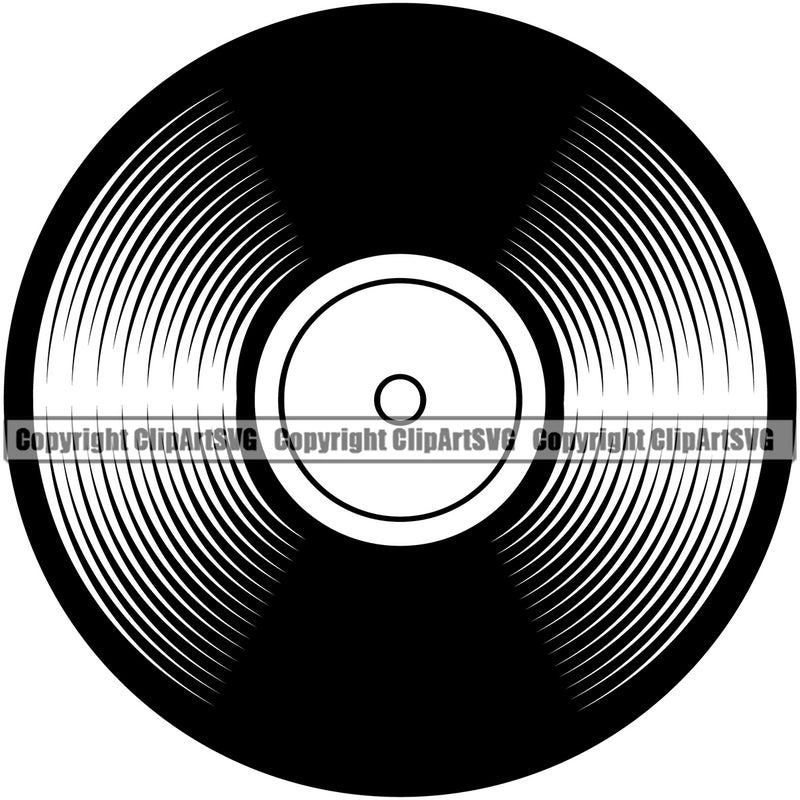 DJ Music Disc Record Album Vector White Background Dee Jay Party Disco Sound Audio Night Club Dance Entertainment Nightlife Turntable Disc Jockey Spin Vinyl Spinning Equipment Clipart SVG