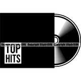 Top Hits Quote DJ Music Disc Dee Player Album Vector Design Element Jay Party Disco Sound Audio Night Club Dance Entertainment Nightlife Turntable Disc Jockey Spin Vinyl Record Spinning Equipment Clipart SVG