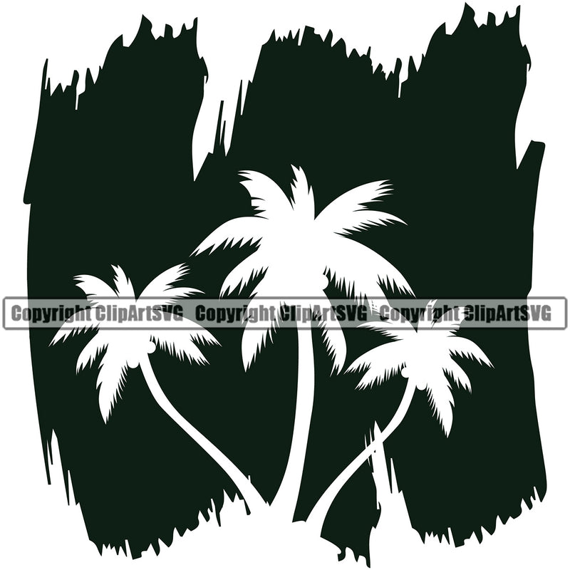 Surfing Nature Beach Black Background Logo Summer Surf Ocean Tropical Wave Design Element Vacation Travel Sea Surfboard Palm Paradise Island Surfer Hawaii Nature Sun Sunset Clipart SVG
