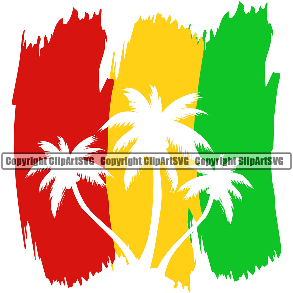 Surfing Nature Beach Color Artwork Vector Summer Surf Ocean Tropical Wave Design Element Vacation Travel Sea Surfboard Palm Paradise Island Surfer Hawaii Nature Sun Sunset Clipart SVG