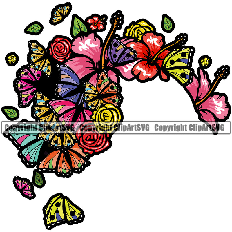 Nature Flower Colorful Hat Vector Design Element Floral Plant Leaf Garden Gardener Blossom Bouquet Bloom Flora Rose Stem Botany Logo Clipart SVG