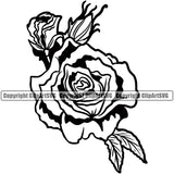 Nature Flower Rose White Background Design Element Floral Plant Leaf Garden Gardener Blossom Bouquet Bloom Flora Rose Stem Botany Logo Clipart SVG