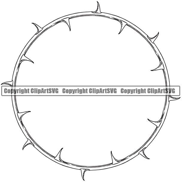 Nature Flower Thorns White Color Circle Design Element Floral Plant White Background Leaf Garden Gardener Blossom Bouquet Bloom Flora Rose Stem Botany Border Outline Logo Clipart SVG